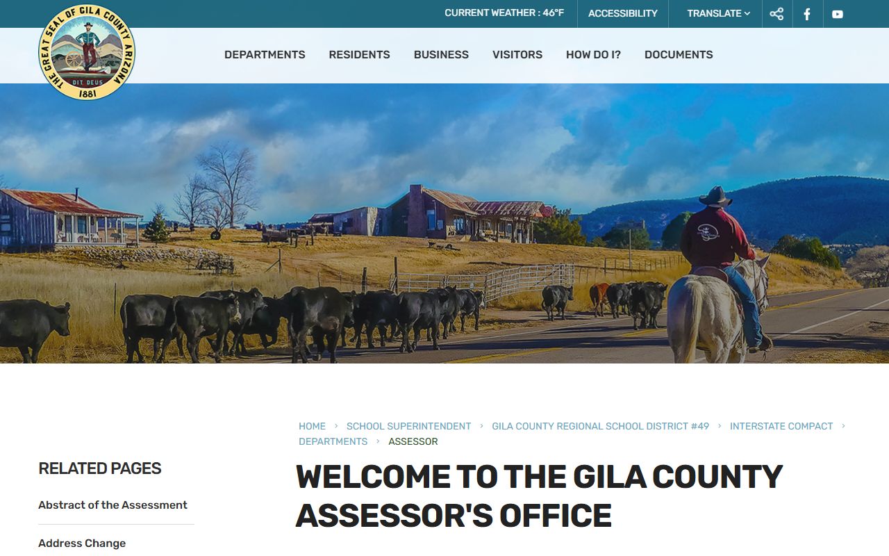 Gila County Assessor property tax records website