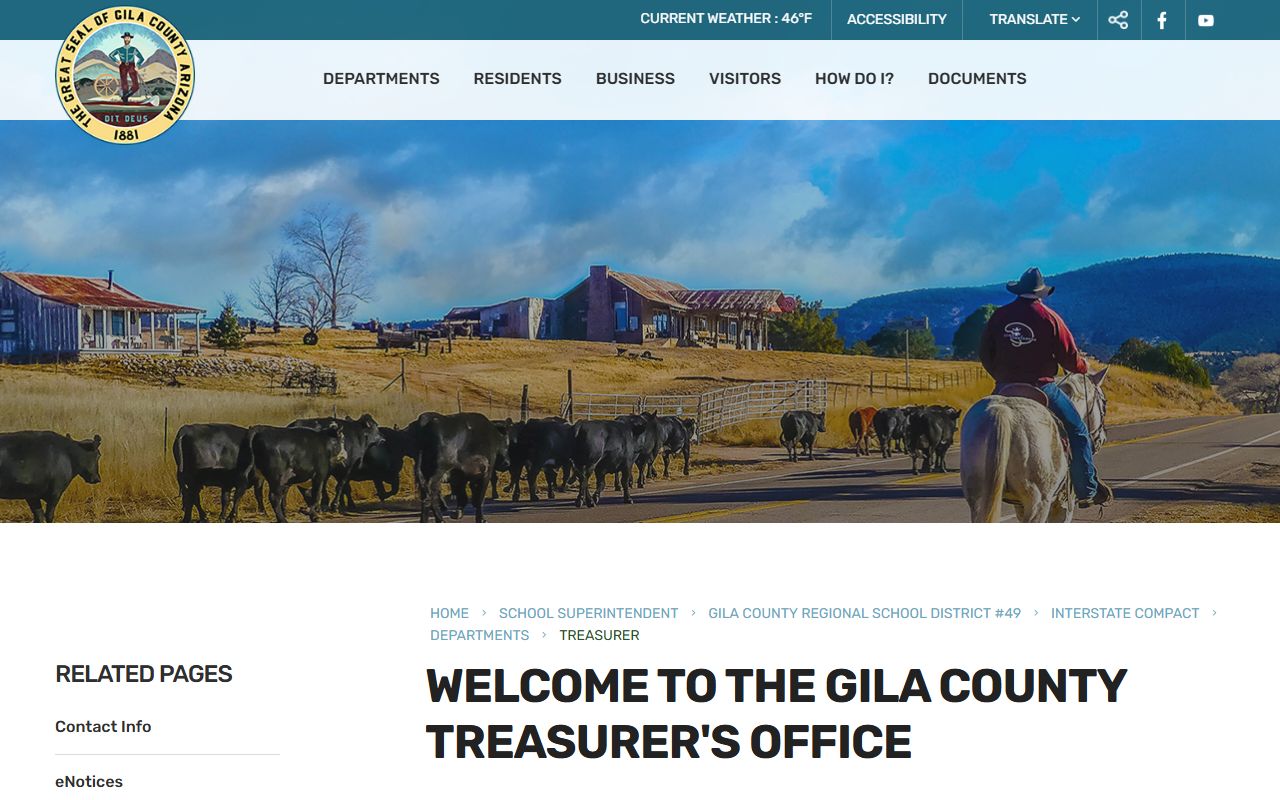 Gila County Treasurer property tax payment website