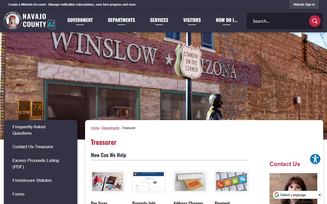 Navajo County Treasurer property tax payment website